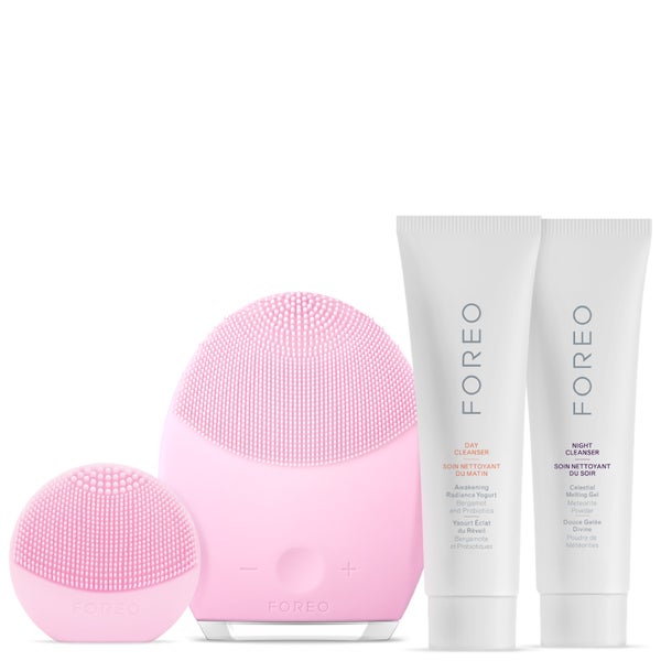 FOREO T-Sonic Skincare Collection - (LUNA 2 Normal Skin, LUNA Play) Pearl Pink (Worth $284)