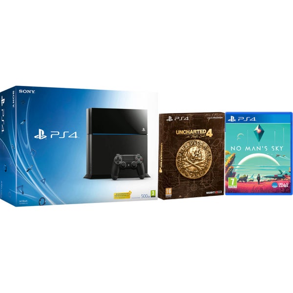 Sony PlayStation 4 500GB Console - Includes Uncharted 4: A Thief's End - Special Edition + No Man's Sky