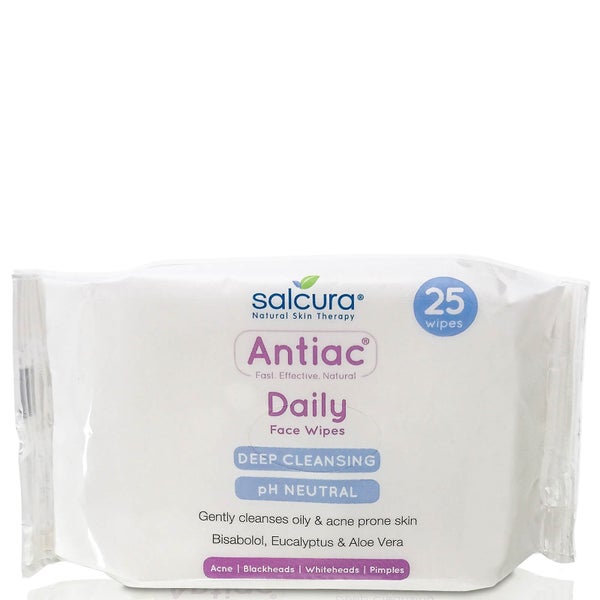 Влажные салфетки для жирной и комбинированной кожи Salcura Antiac Daily Face Wipes (25 салфеток)