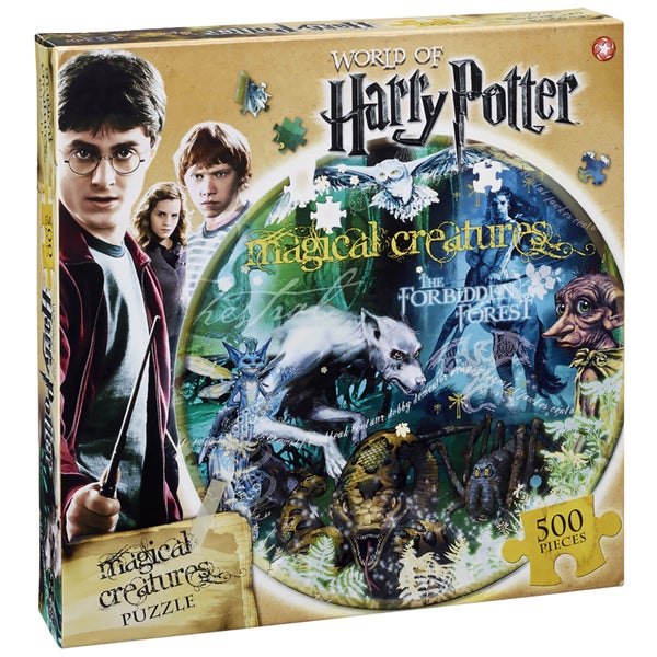 Harry Potter Magical Creatures Round Collector's Puzzle (500 Pieces)