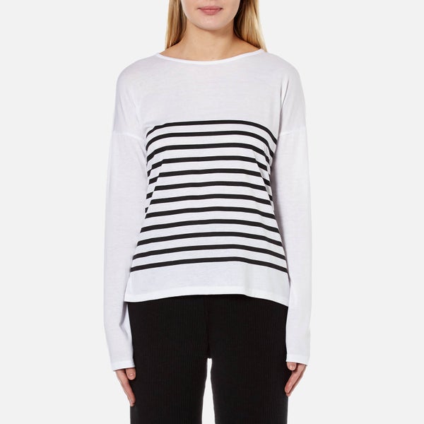 MINKPINK Women's Between the Lines Stripe T-Shirt - White/Black