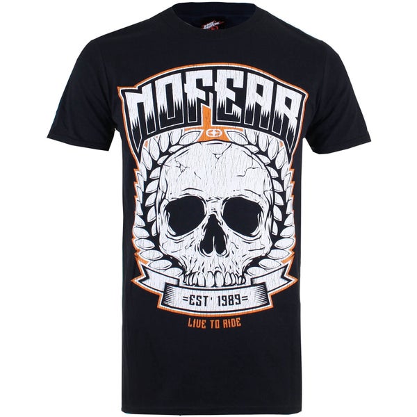 No Fear Men's Skull Wreath T-Shirt - Black