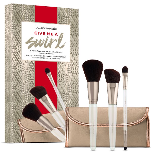 bareMinerals Give me a Swirl Brush Collection includes Brush Roll