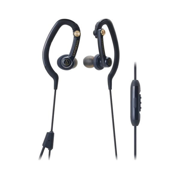 Audio-Technica Sports Hook Earphones with Mic - Black