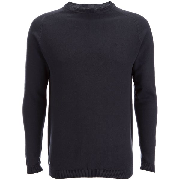 Kensington Eastside Men's Henry Cotton Crew Neck Jumper - Charcoal