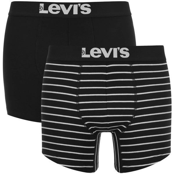 Levi's Men's 200SF 2-Pack Vintage Stripe Boxers - Jet Black