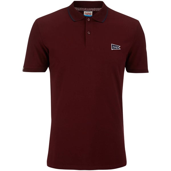 Jack & Jones Herren Originals Brand Polo Shirt - Burgundie