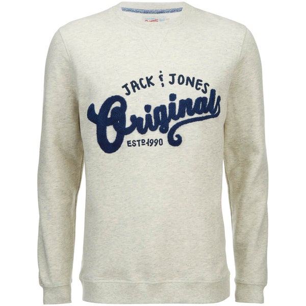 Jack & Jones Men's Originals Quarter Sweatshirt - Treated White