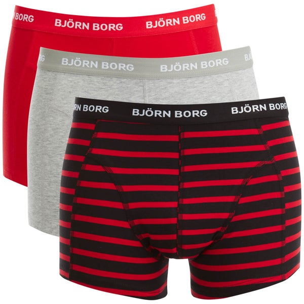 Bjorn Borg Men's 3 Pack Stripe Detail Boxers - Black