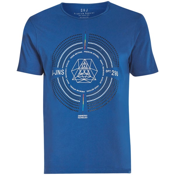 T-Shirt Homme Iconostasis Col Rond Smith & Jones -Bleu