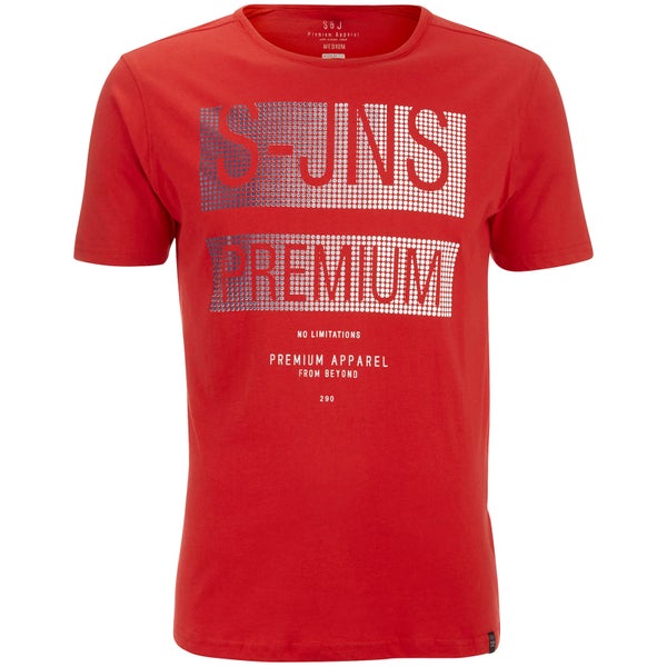T-Shirt Homme Trapezoid Col Rond Smith & Jones -Rouge