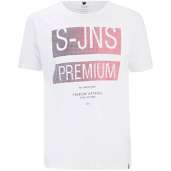 T-Shirt Homme Trapezoid Col Rond Smith & Jones -Blanc