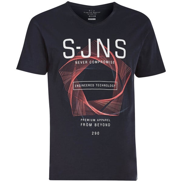 Smith & Jones Men's Colossus V Neck T-Shirt - Navy Blazer