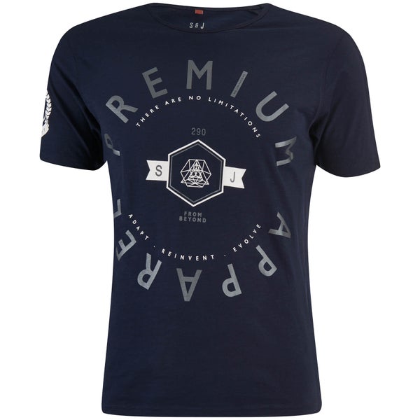Smith & Jones Men's Kinetic Crew Neck T-Shirt - Navy Blazer