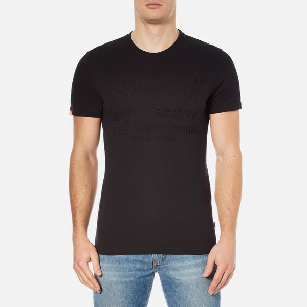 Superdry Men's Shirt Shop Embossed T-Shirt - Black