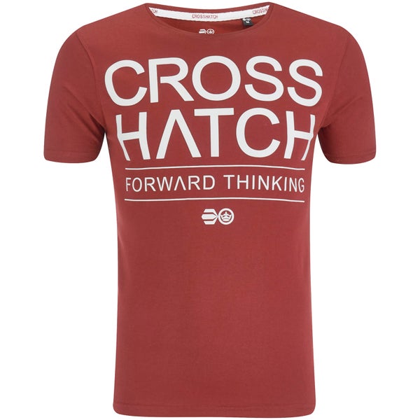 T-Shirt Homme Crosshatch Roshaun - Rouge Brique