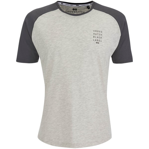 Crosshatch Men's Terrace T-Shirt - Light Grey Marl/Magnet