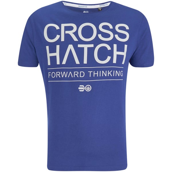 T-Shirt Homme Crosshatch Roshaun - Bleu