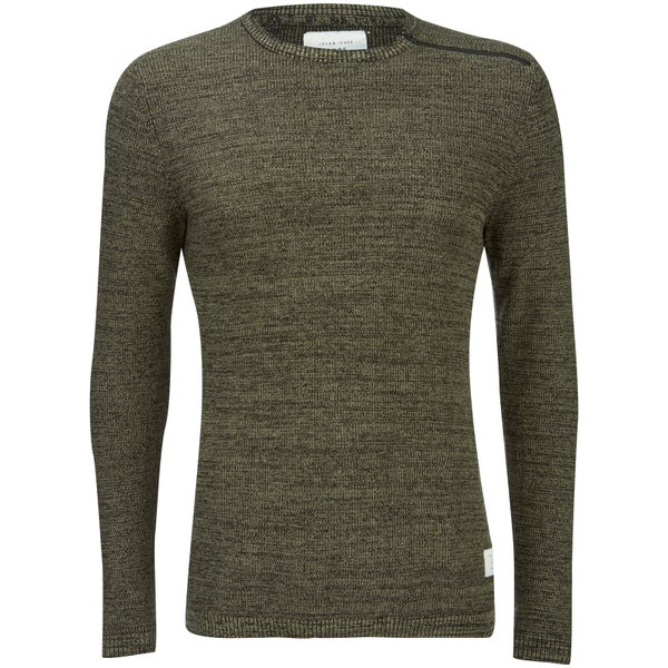 Jack & Jones Core Men's Octavio Textured Jumper - Deep Green