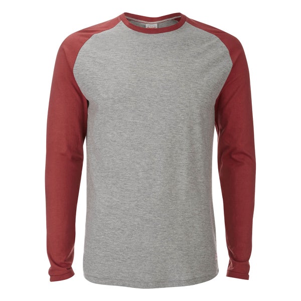 Jack & Jones Originals Stan Raglan T-shirt - Grijs/Rood