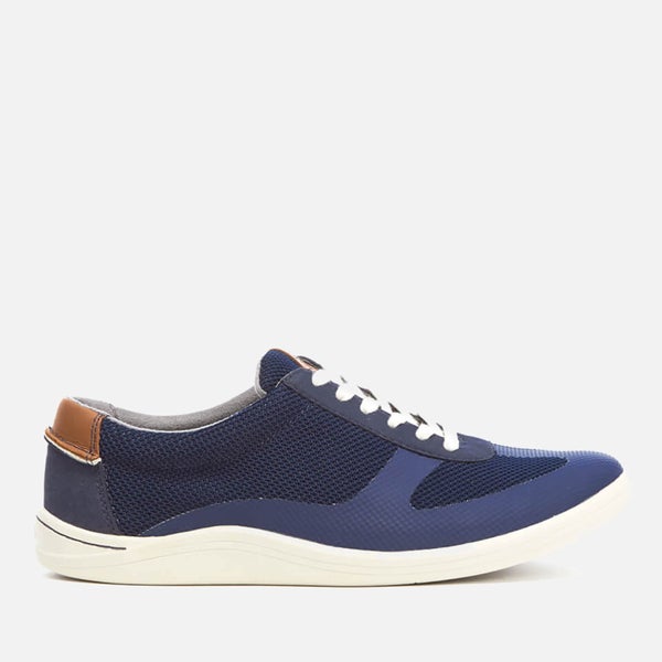 Clarks Men's Mapped Vibe Textile Runner Trainers - Blue Combi