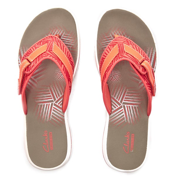 Clarks Women's Brinkley Quade Toe Post Sandals - Coral