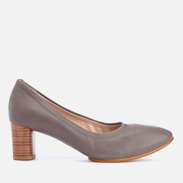 Clarks Women's Grace Isabella Leather Heeled Court Shoes - Dark Grey