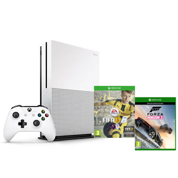 Xbox One S 500GB With FIFA 17 and Forza Horizon 3