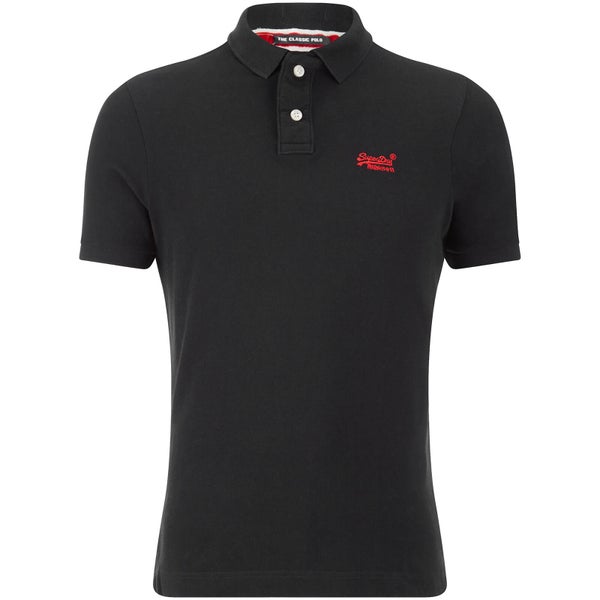 Superdry Men's Classic Pique Polo Shirt - Black