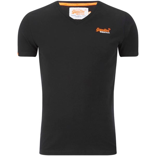 Superdry Men's Orange Label Vintage V-Neck T-Shirt - Black