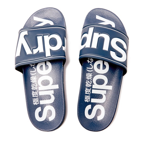 Superdry Men's Pool Slide Sandals - Navy