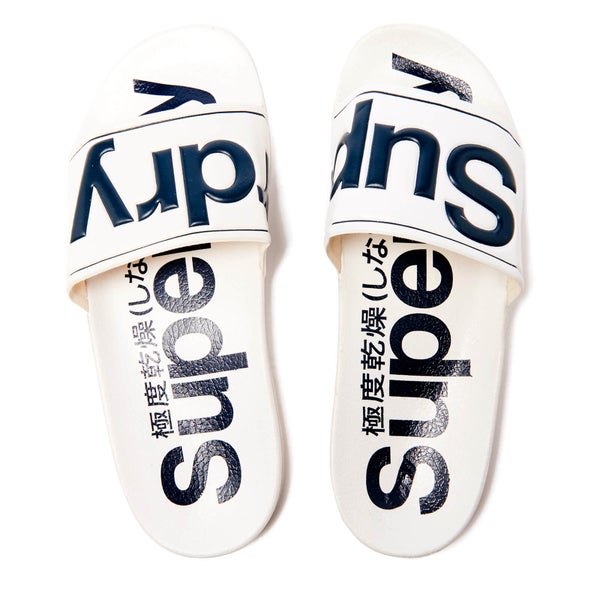Superdry Men's Pool Slide Sandals - White