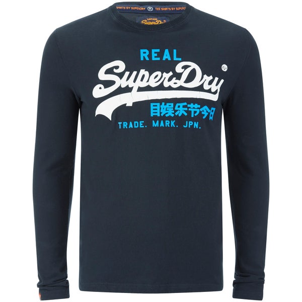 Superdry Men's Vintage Logo Duo Long Sleeve T-Shirt - Eclipse Navy
