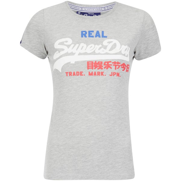 Superdry Women's Vintage Logo T-Shirt - Grey Marl