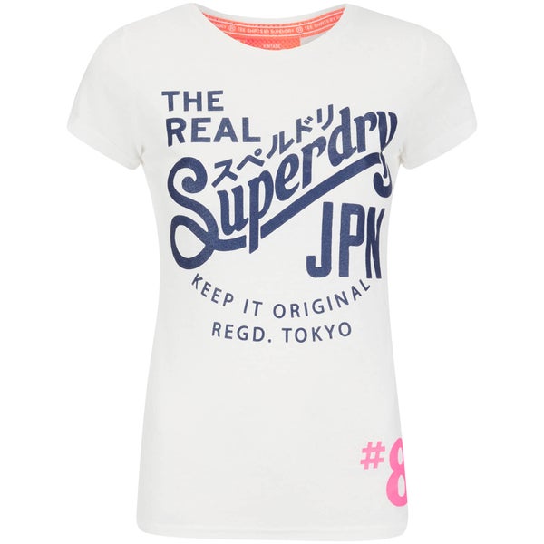 Superdry Women's Classic T-Shirt - Vintage White Heather