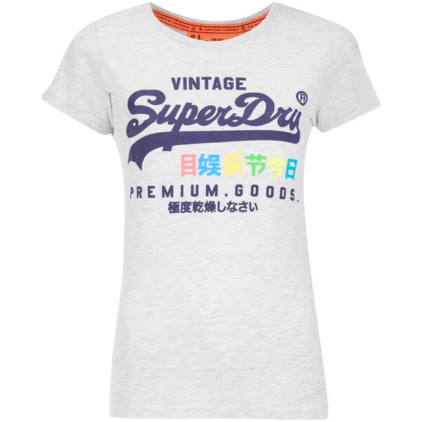 Superdry Women's Rainbow T-Shirt - Ice Marl