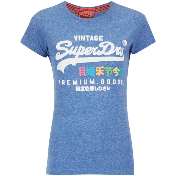 Superdry Women's Rainbow T-Shirt - Snowy Royal Blue Marl