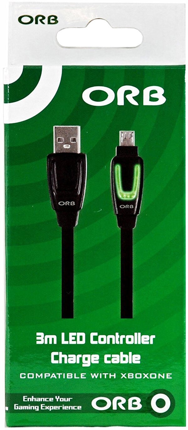 USB to Micro USB 3m LED charge cable