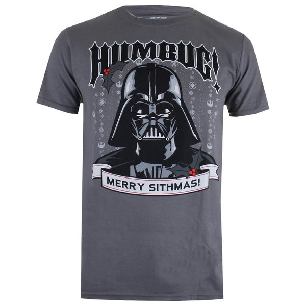 T-shirt de Noël Star Wars Dark Vador "Merry Sithmas"-Homme- Gris