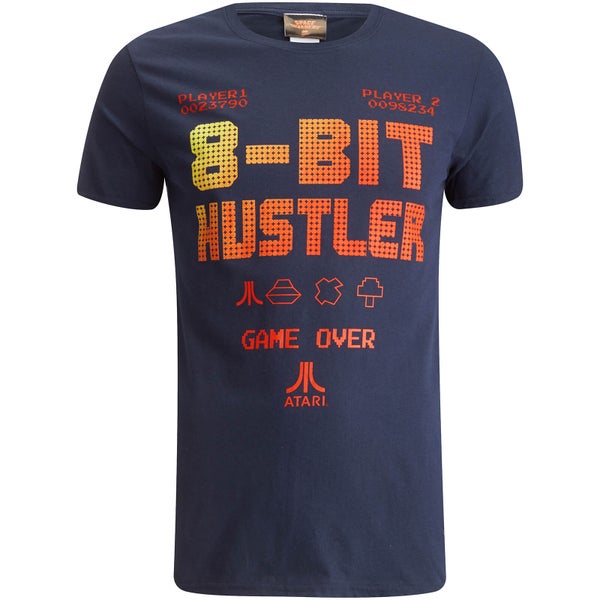 T-Shirt Homme 8 - Bit Hustler Atari - Bleu Marine