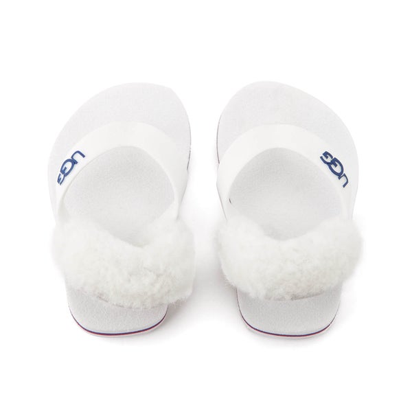 UGG Babies' Yia Yia II Sheepskin Back Toe Post Sandals - White Wall