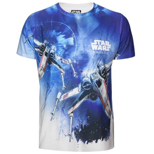 Star Wars: Rogue One Mens X-Wing Sublimation T-Shirt - Wit
