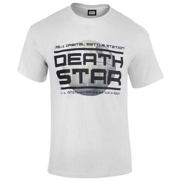 Star Wars: Rogue One Death Star Logo Heren T-Shirt - Wit