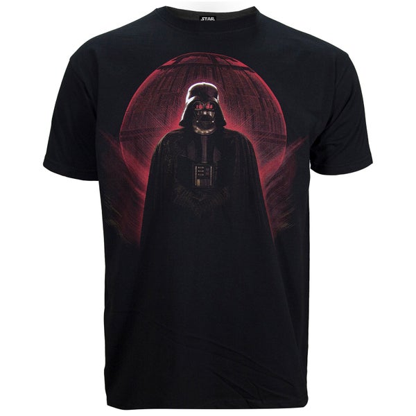 Star Wars: Rogue One Männer Darth Vadar Rot Globe T-Shirt - Schwarz