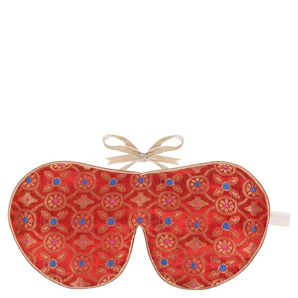 Holistic Silk Eye Mask Slipper Gift Set - Tibetan Orange (Various Sizes)