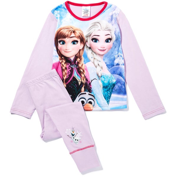 Disney Girls' Frozen Graphic Print Pyjamas - Lilac