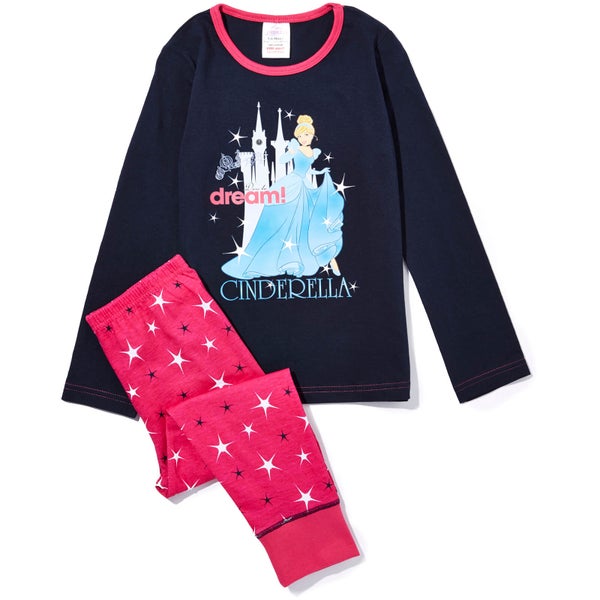 Disney Girls' Cinderella Print Pyjamas - Pink