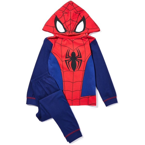 Marvel Boys' Spiderman Novelty Hoody Pyjamas - Blue