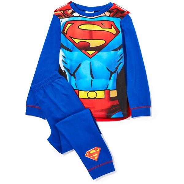 DC Boys' Superman Novelty Cape Pyjamas - Blue