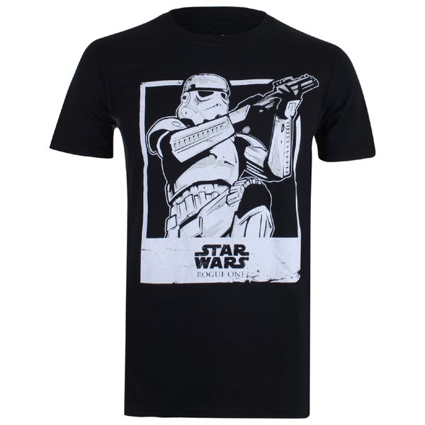 T-Shirt Homme Star Wars Rogue One Trooper Polaroid - Noir